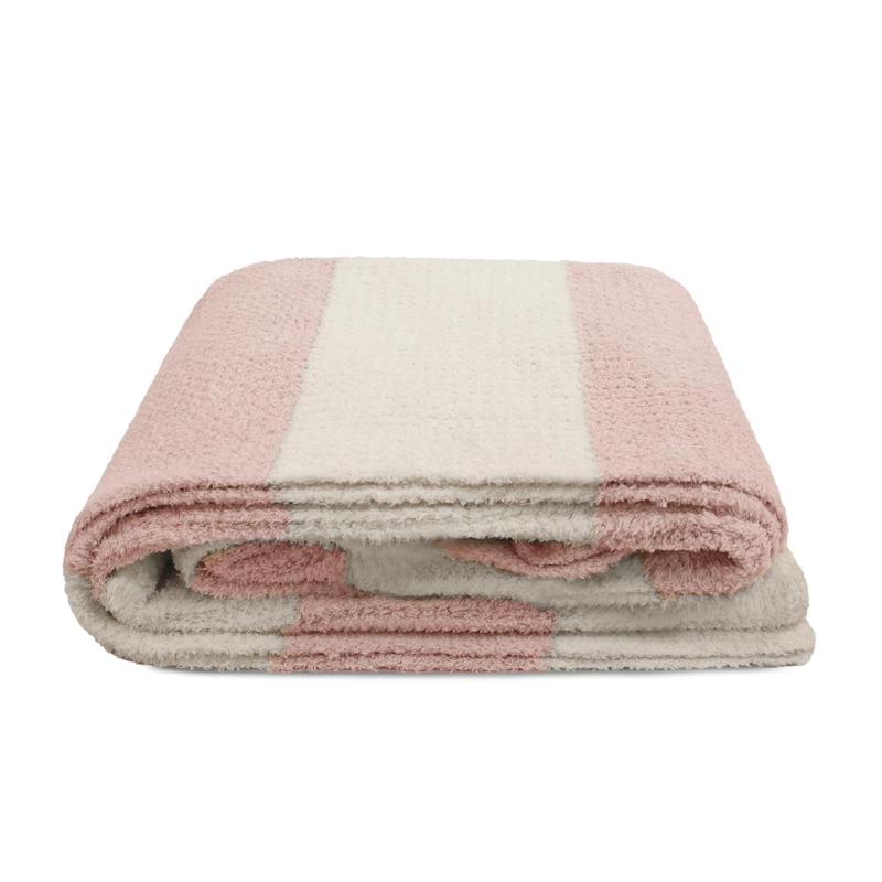 MANTA DE FRANELA NAUTICA 127X152 WAFFLE CAMA SOFA SUAVIDAD SUPERIOR ROSA - 3
