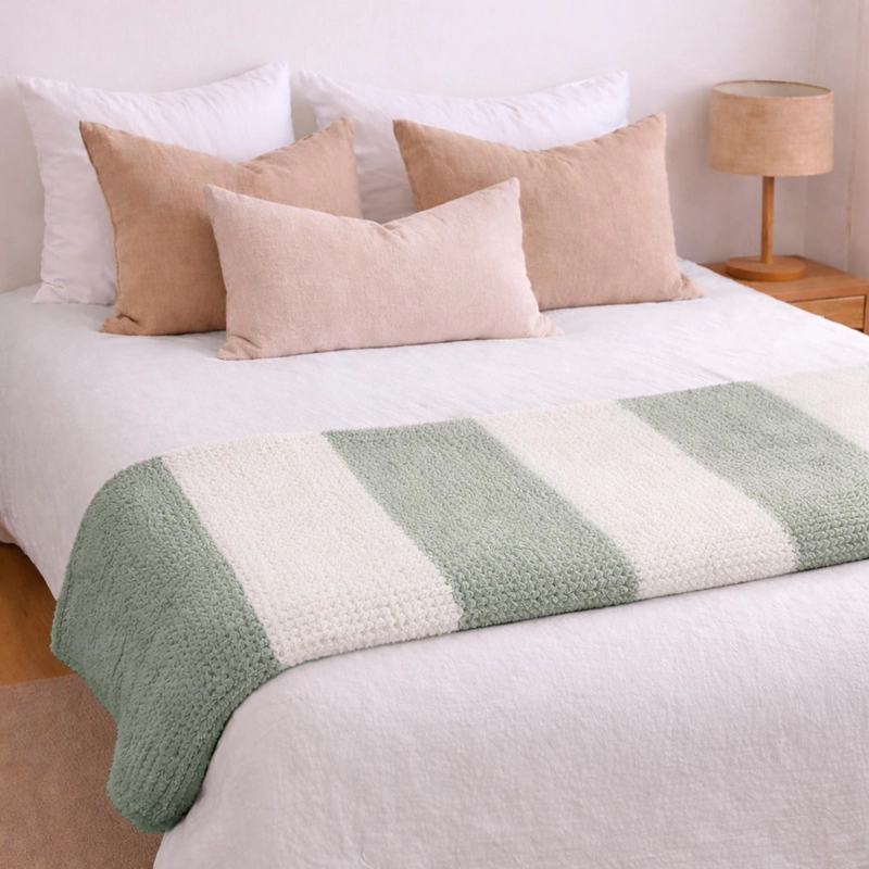 MANTA DE FRANELA NAUTICA 127X152 WAFFLE CAMA SOFA SUAVIDAD SUPERIOR VERDE - 1