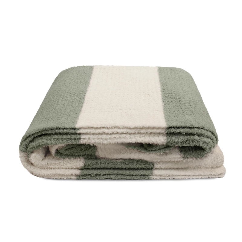 MANTA DE FRANELA NAUTICA 127X152 WAFFLE CAMA SOFA SUAVIDAD SUPERIOR VERDE - 3