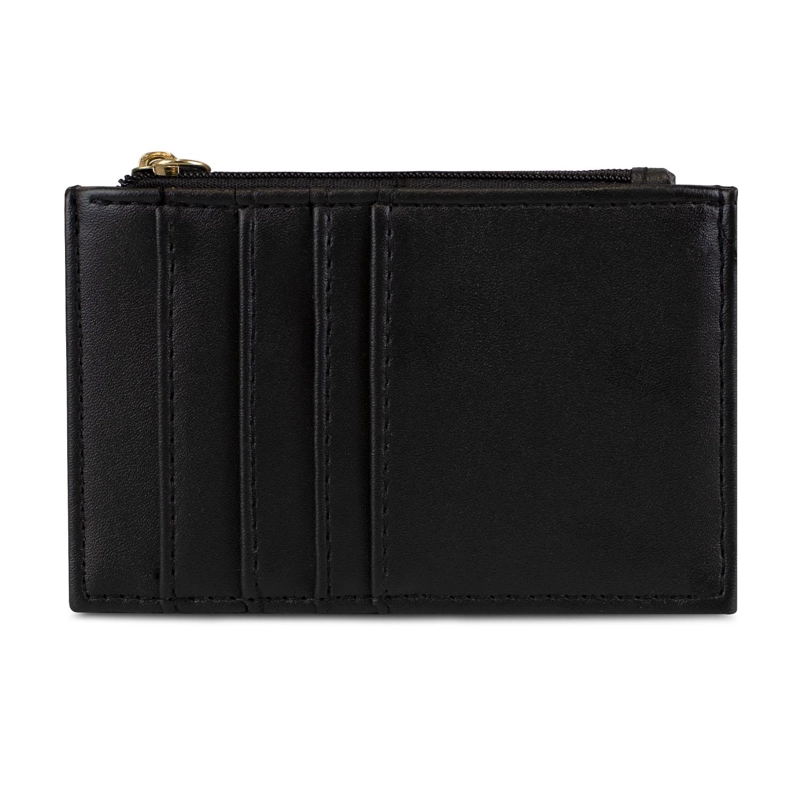 TARJETERO BILLETERA MUJER CON MONEDERO SUNY NEGRO CARVEN PARIS - 4