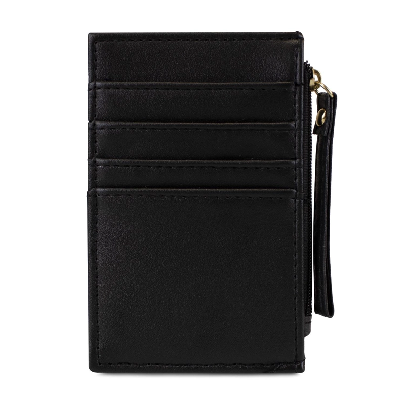 TARJETERO BILLETERA MUJER CON MONEDERO SUNY NEGRO CARVEN PARIS - 5