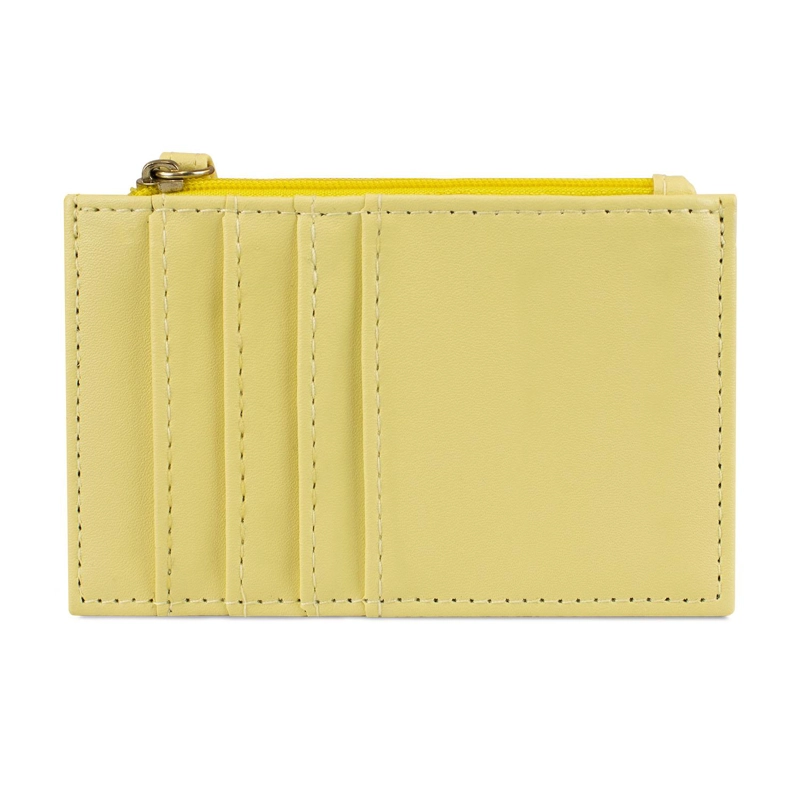 TARJETERO BILLETERA MUJER CON MONEDERO SUNY AMARILLO CARVEN PARIS - 4
