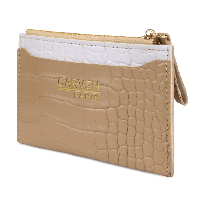 BILLETERA TARJETERO MUJER CON MONEDERO ZOE CAFE  CLARO CARVEN - 3