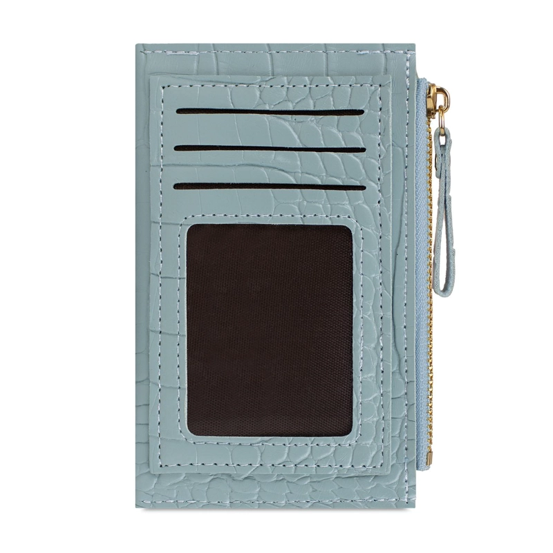 BILLETERA TARJETERO MUJER CON MONEDERO ZOE AZUL CARVEN - 5