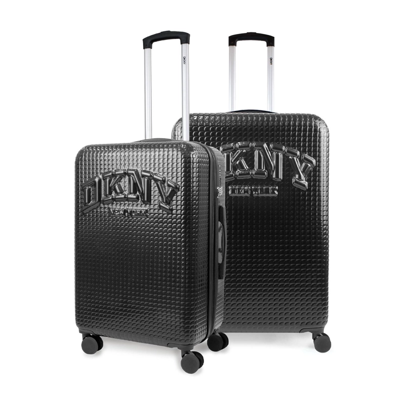 PACK 2 MALETAS DONNA KARAN HOT TOWN M 20K + L 23K NEGRA DKNY - 1