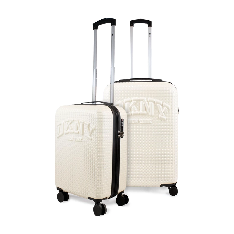 PACK 2 MALETAS DONNA KARAN HOT TOWN S 10K + M 20K BLANCA DKNY - 1
