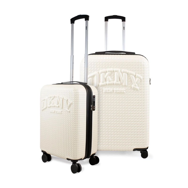 PACK 2 MALETAS DONNA KARAN HOT TOWN S 10K + L 23K BLANCA DKNY - 1