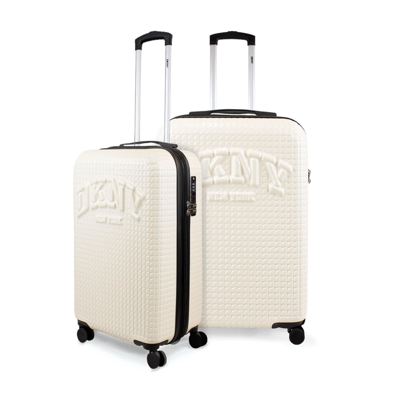 PACK 2 MALETAS DONNA KARAN HOT TOWN M 20K + L 23K BLANCA DKNY - 1