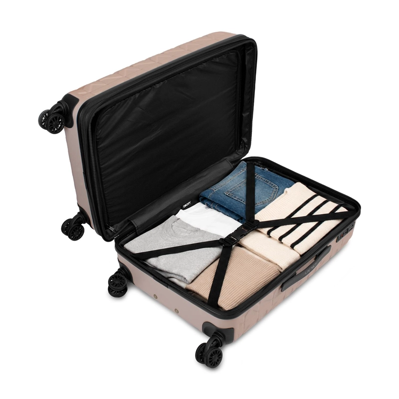 PACK 2 MALETAS DONNA KARAN MEGHAN M 20K + L 23K ROSADA DKNY - 5