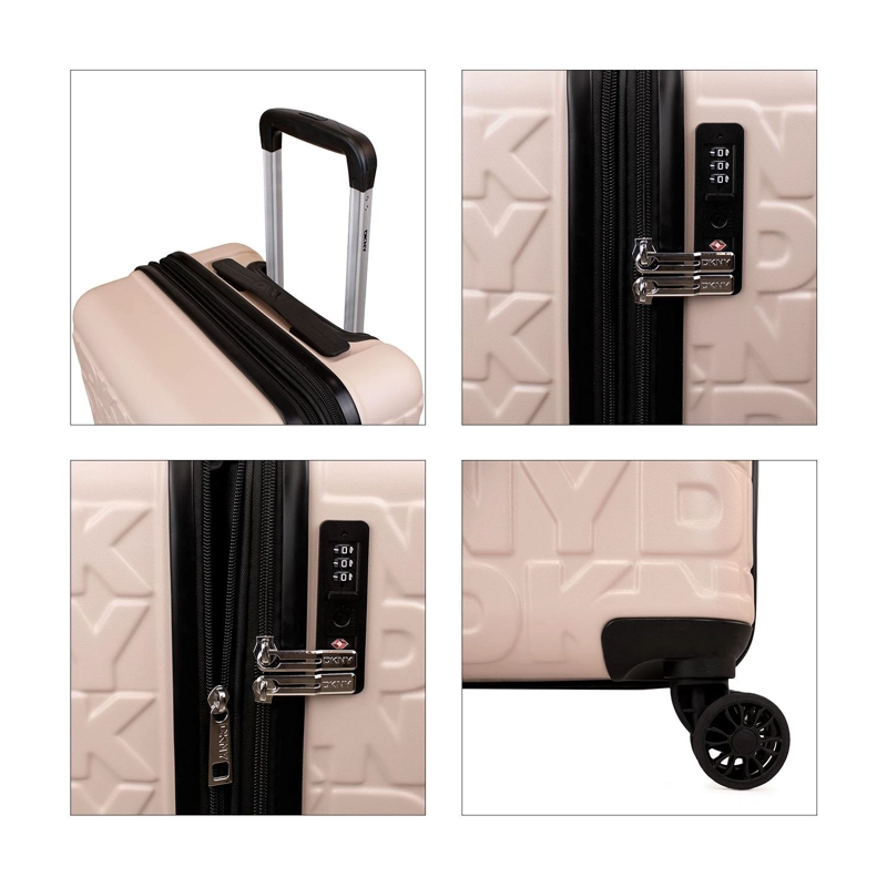 PACK 2 MALETAS DONNA KARAN MEGHAN M 20K + L 23K ROSADA DKNY - 6