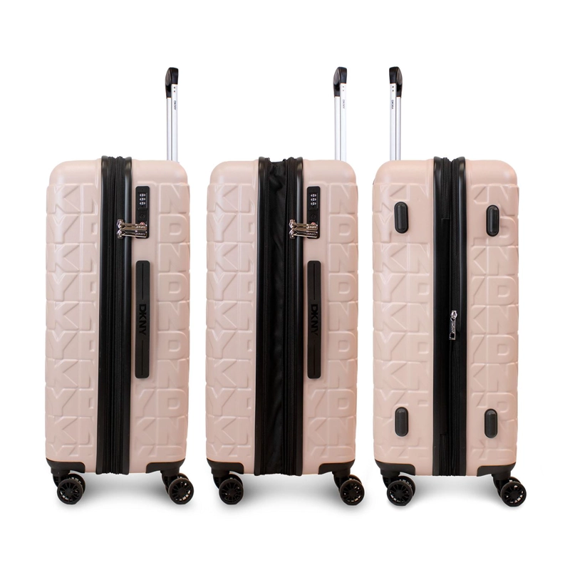 PACK 2 MALETAS DONNA KARAN MEGHAN M 20K + L 23K ROSADA DKNY - 7