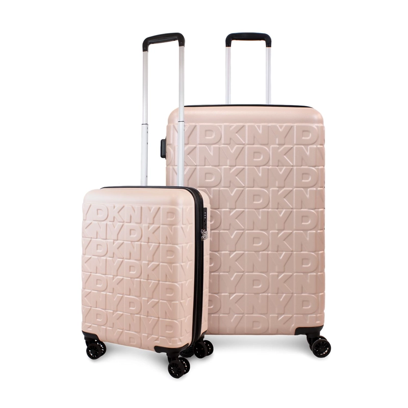 PACK 2 MALETAS DONNA KARAN MEGHAN S 10K + L 23K ROSADA DKNY - 1