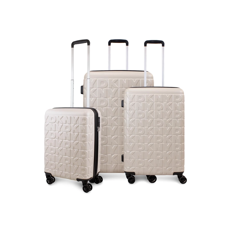 SET 3 MALETAS DONNA KARAN MEGHAN CABINA MEDIANA GRANDE BEIGE - 1