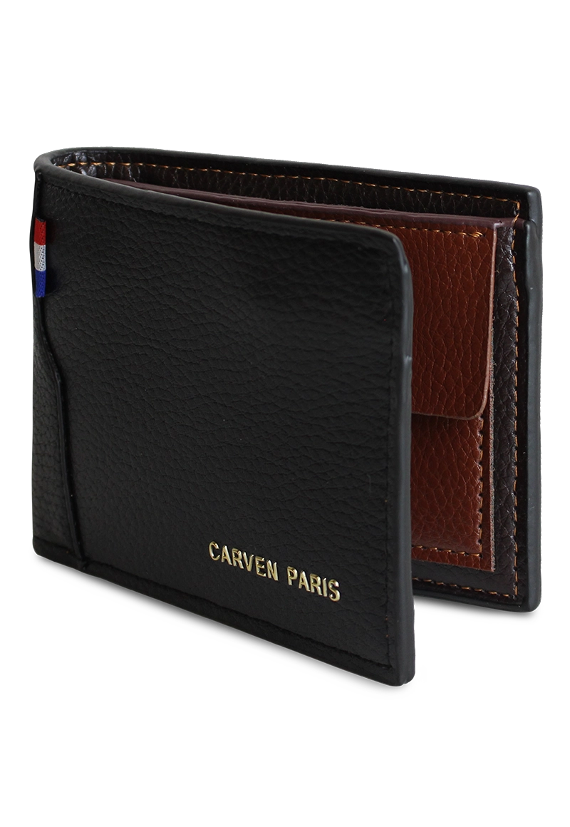 BILLETERA DE HOMBRE MATT  EN COLOR NEGRO CARVEN PARIS - 2