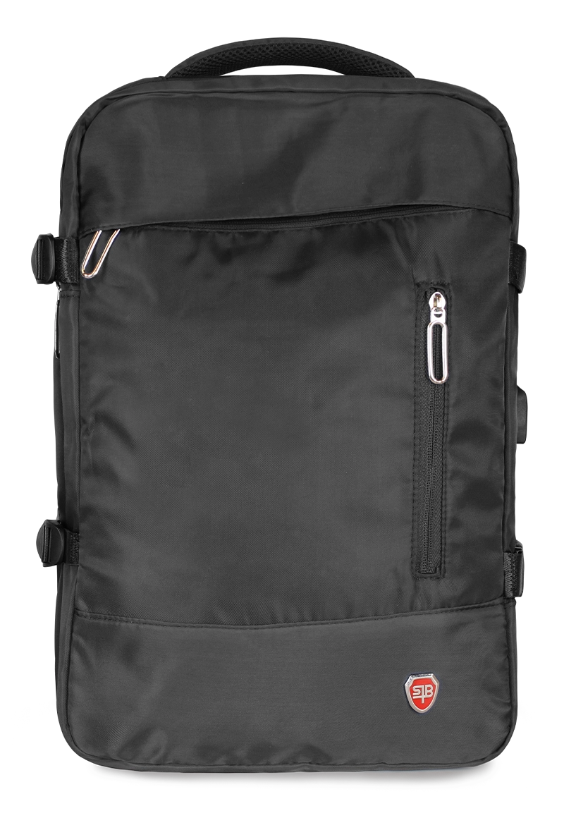 MOCHILA DE VIAJE VIRAL NEGRA CON USB SWISS BAG - 1