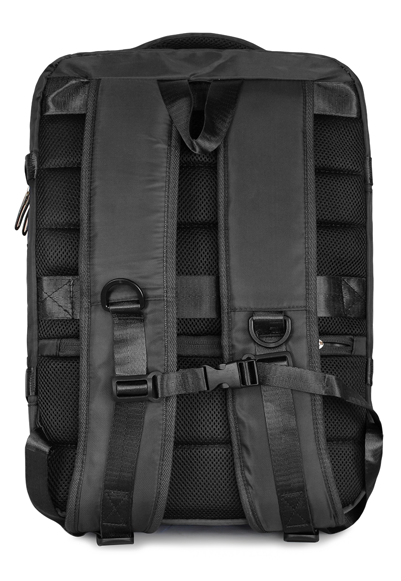 MOCHILA DE VIAJE VIRAL NEGRA CON USB SWISS BAG - 3