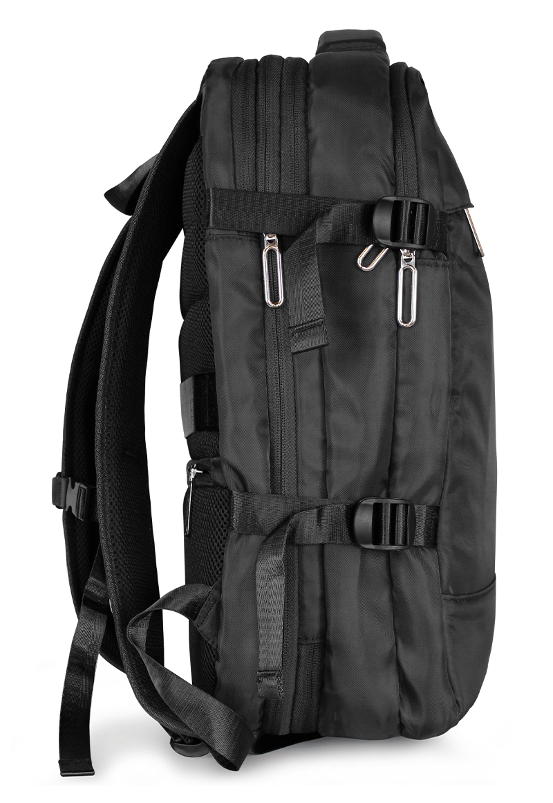 MOCHILA DE VIAJE VIRAL NEGRA CON USB SWISS BAG - 4