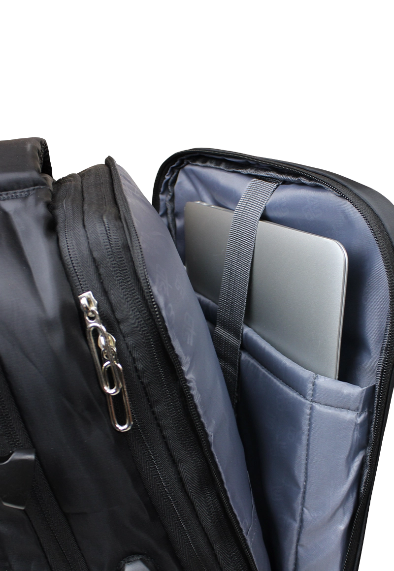 MOCHILA DE VIAJE VIRAL NEGRA CON USB SWISS BAG - 6