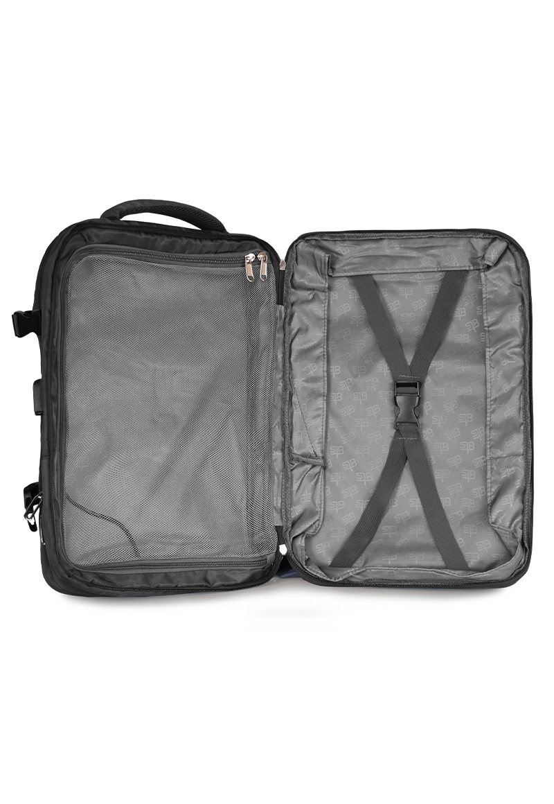 MOCHILA DE VIAJE VIRAL NEGRA CON USB SWISS BAG - 8