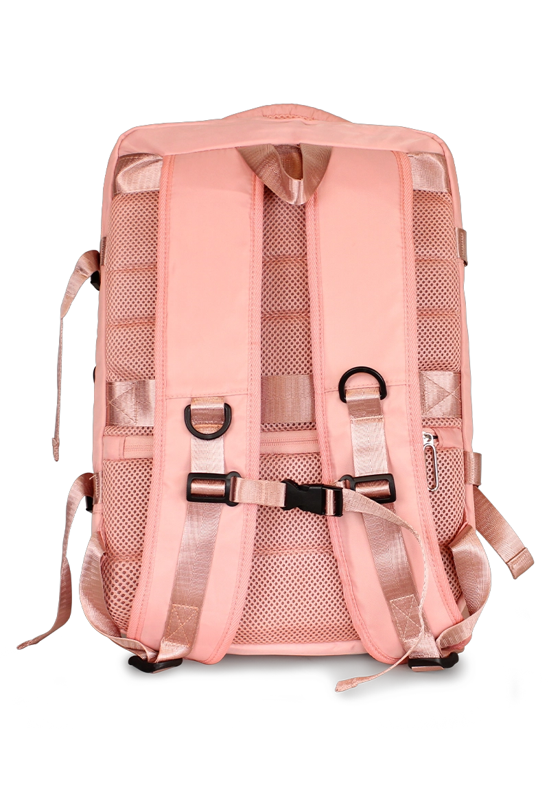 MOCHILA DE VIAJE VIRAL ROSADA CON USB SWISS BAG - 3