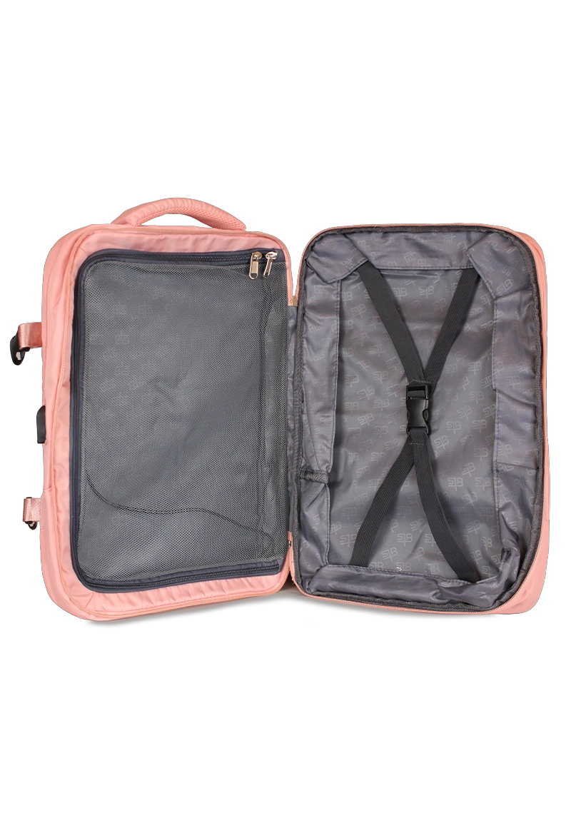 MOCHILA DE VIAJE VIRAL ROSADA CON USB SWISS BAG - 8