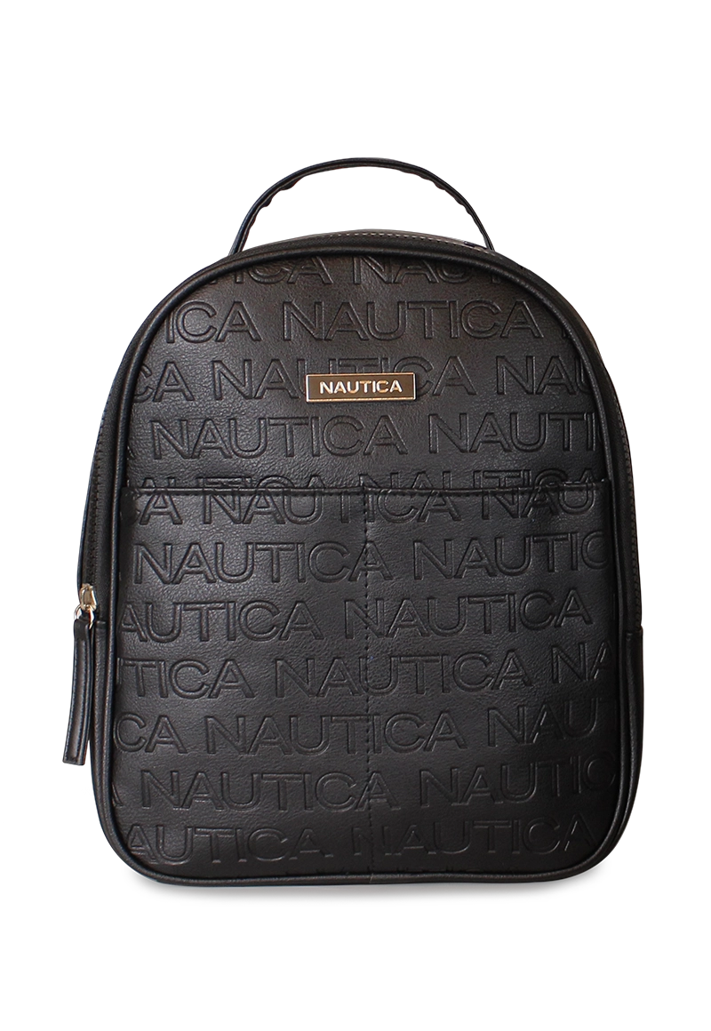 MOCHILA DE MUJER NAUTICA ECOCUERO NEGRO DELRAY - 1