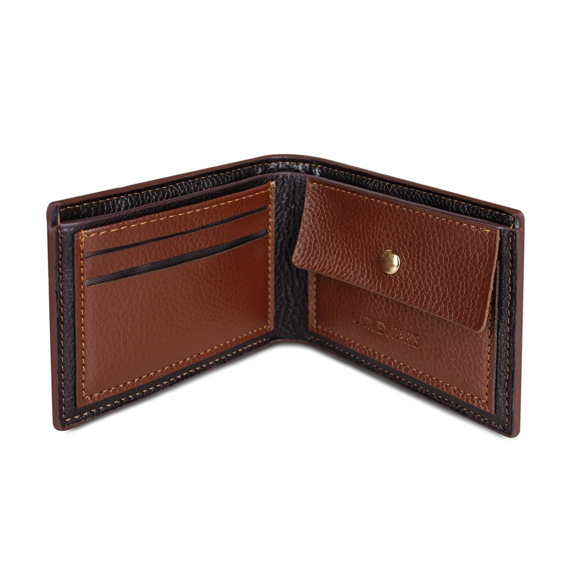 BILLETERA HOMBRE DANTE CAFE  CON MONEDERO CARVEN PARIS - 6