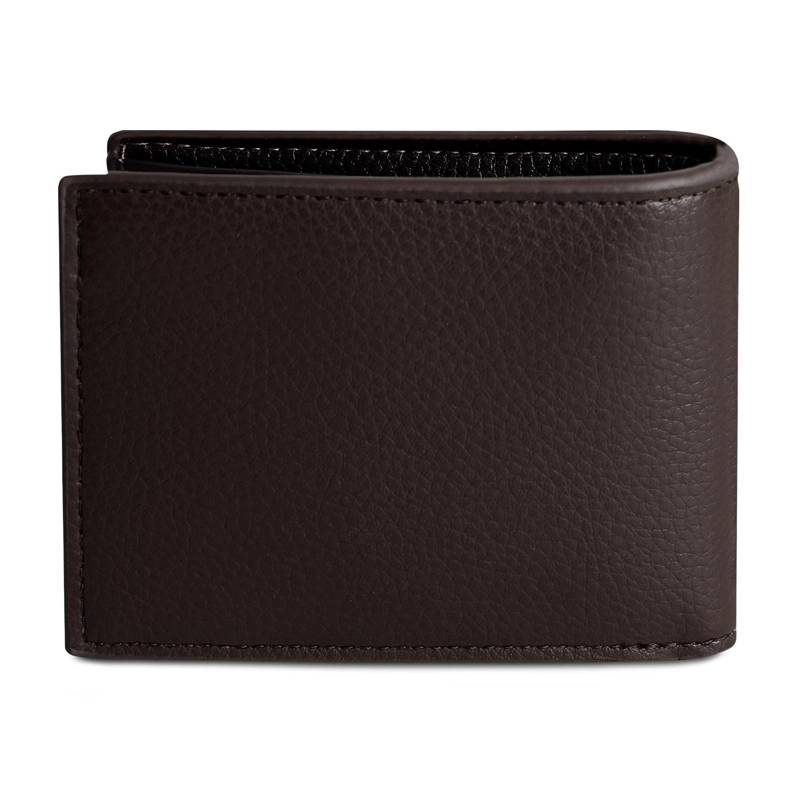 BILLETERA HOMBRE DANTE CAFE  CON MONEDERO OSCURO CARVEN PARIS - 5