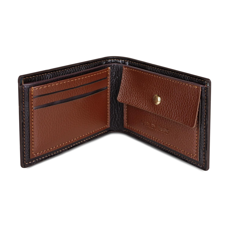 BILLETERA HOMBRE DANTE CAFE  CON MONEDERO OSCURO CARVEN PARIS - 6