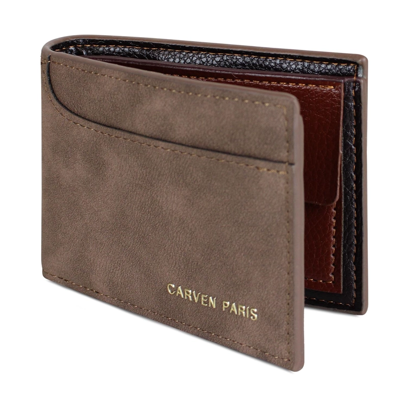 BILLETERA HOMBRE JACK CAFE  OSCURO CON MONEDERO CARVEN PARIS - 4
