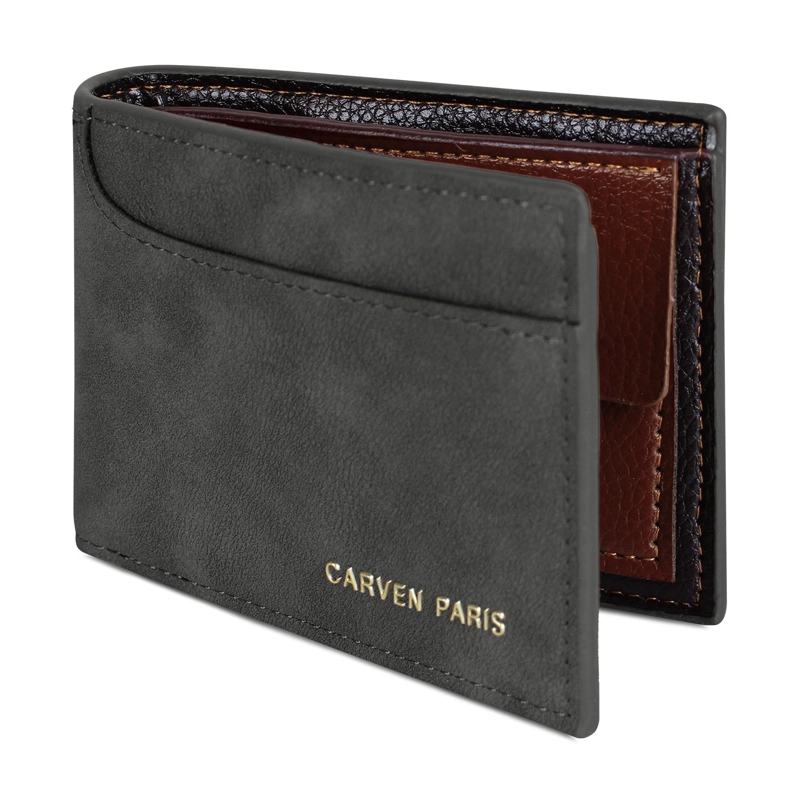 BILLETERA HOMBRE JACK NEGRA CON MONEDERO CARVEN PARIS - 4