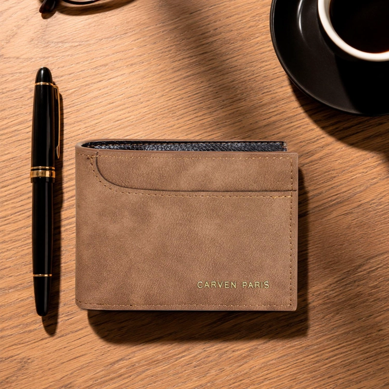 BILLETERA HOMBRE JACK CAFE  CON MONEDERO CARVEN PARIS - 1