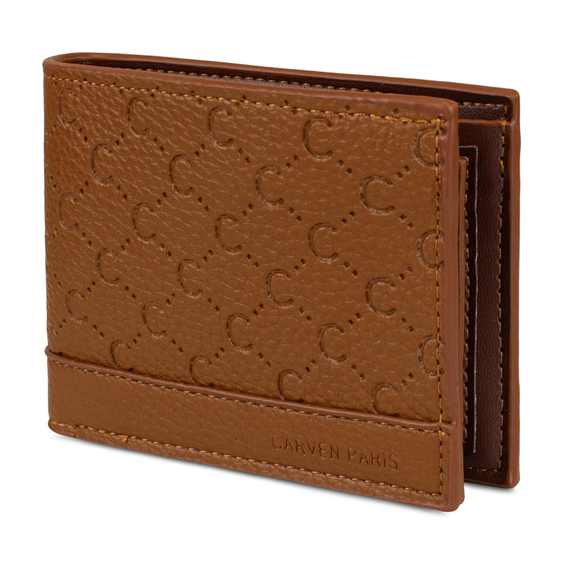 BILLETERA HOMBRE LUCCA CAFE  CON MONEDERO CARVEN PARIS - 4