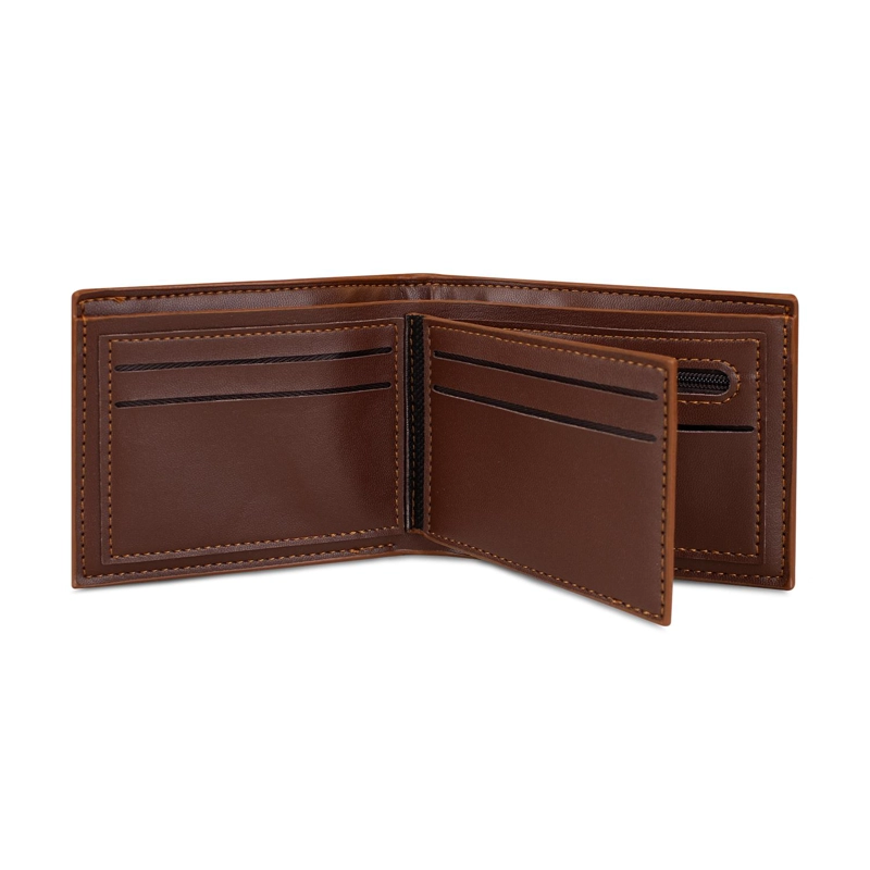 BILLETERA HOMBRE LUCCA CAFE  CON MONEDERO CARVEN PARIS - 6