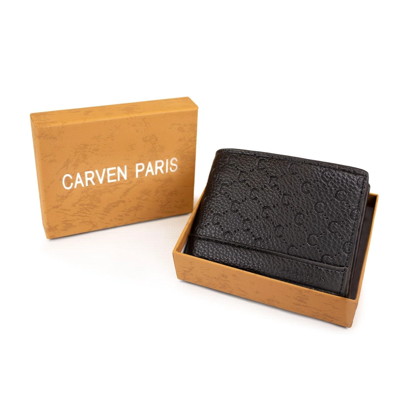 BILLETERA HOMBRE LUCCA NEGRA CON MONEDERO CARVEN PARIS - 2