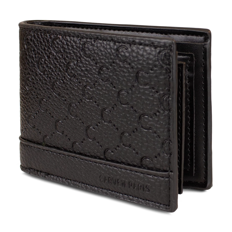 BILLETERA HOMBRE LUCCA NEGRA CON MONEDERO CARVEN PARIS - 4