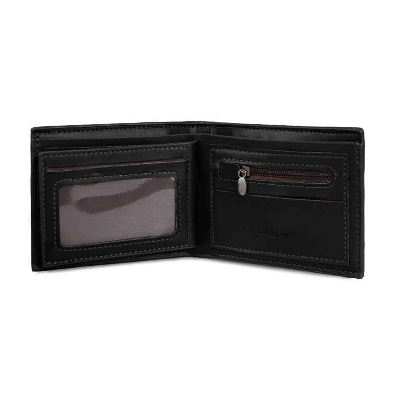 BILLETERA HOMBRE LUCCA NEGRA CON MONEDERO CARVEN PARIS - 7