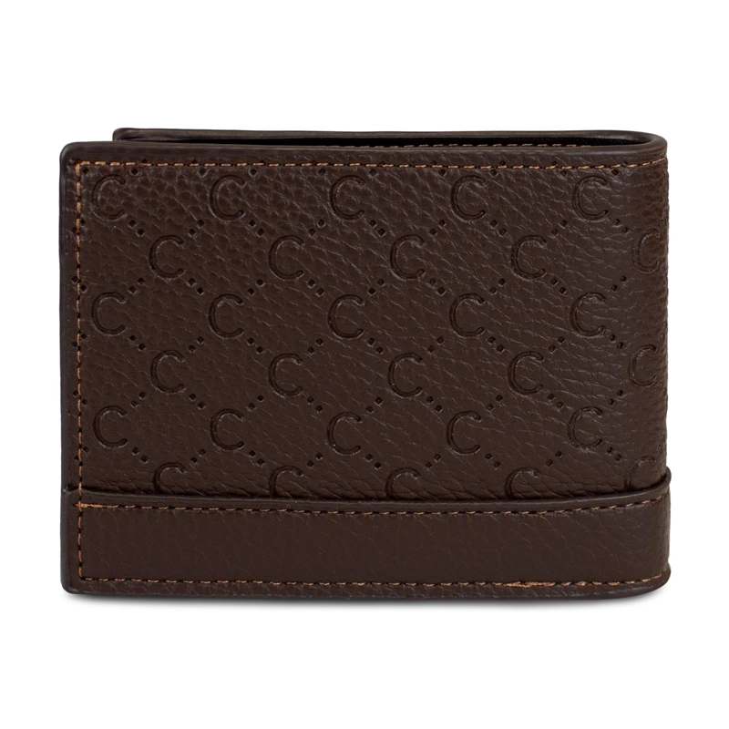 BILLETERA HOMBRE LUCCA CAFE  CON MONEDERO OSCURO CARVEN PARIS - 5