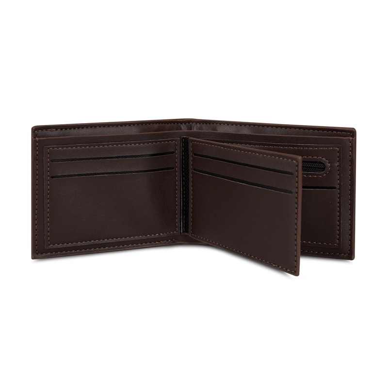 BILLETERA HOMBRE LUCCA CAFE  CON MONEDERO OSCURO CARVEN PARIS - 6