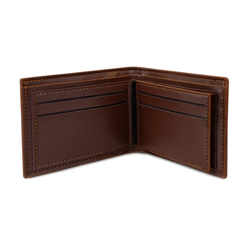 BILLETERA HOMBRE GINO CAFE  CON MONEDERO CARVEN PARIS - 6