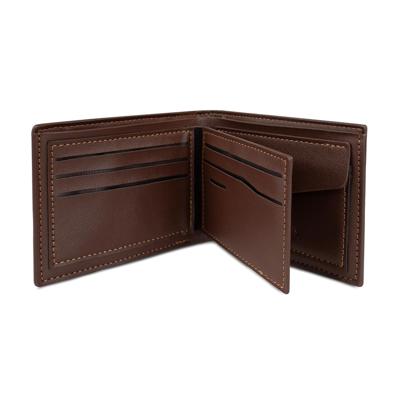 BILLETERA HOMBRE ENZO CAFE  CON MONEDERO CARVEN PARIS - 6
