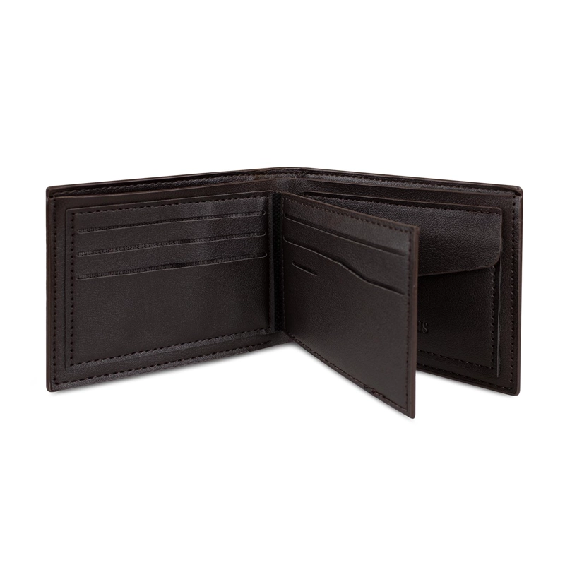 BILLETERA HOMBRE ENZO CAFE  OSCURO CON MONEDERO CARVEN PARIS - 6
