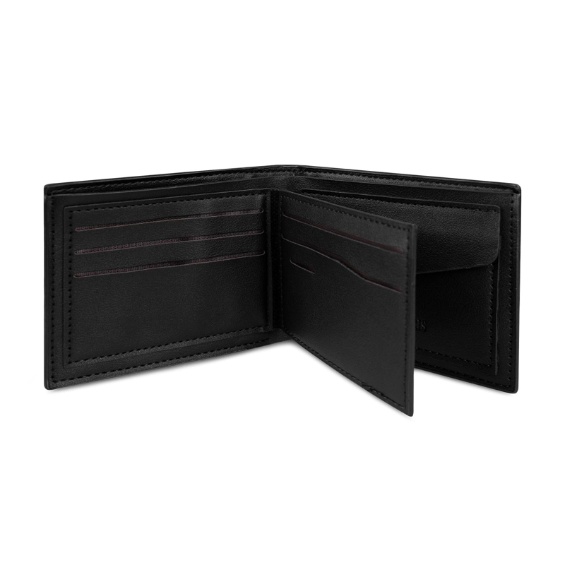 BILLETERA HOMBRE ENZO NEGRA CON MONEDERO CARVEN PARIS - 6