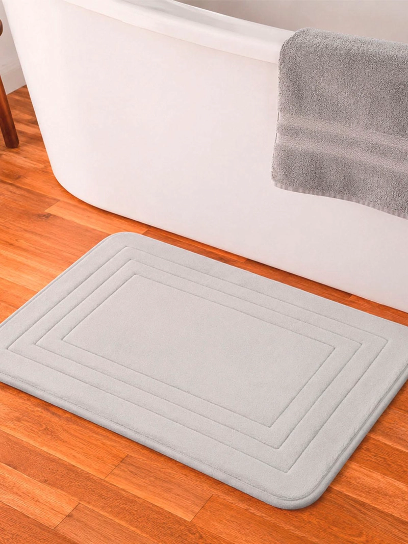 ALFOMBRA DE BAÑO NAUTICA HOME ENMARCADO 40X60CM GRIS - 1
