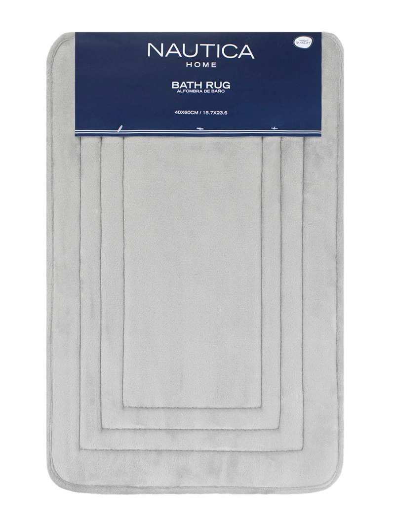 ALFOMBRA DE BAÑO NAUTICA HOME ENMARCADO 40X60CM GRIS - 4