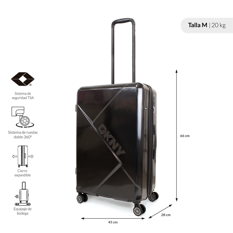MALETA MEDIANA 20KG DONNA KARAN YOUR CALL NEGRA DKNY - 2