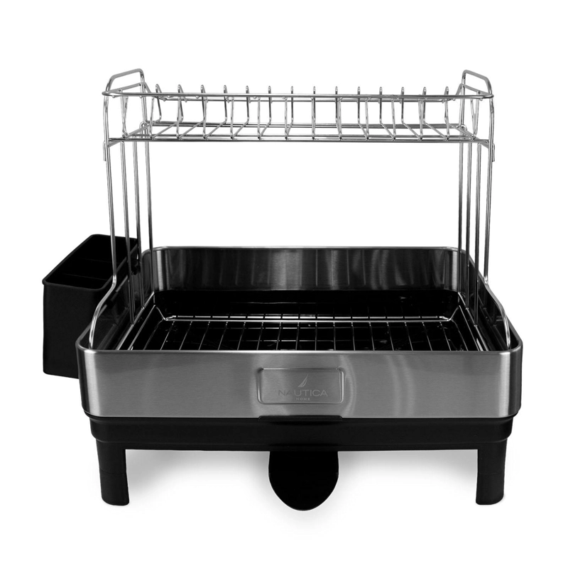 SECAPLATOS ESCURRIDOR DE LOZA ACERO INOXIDABLE 2 NIVELES COCINA NAUTICA HOME - 2
