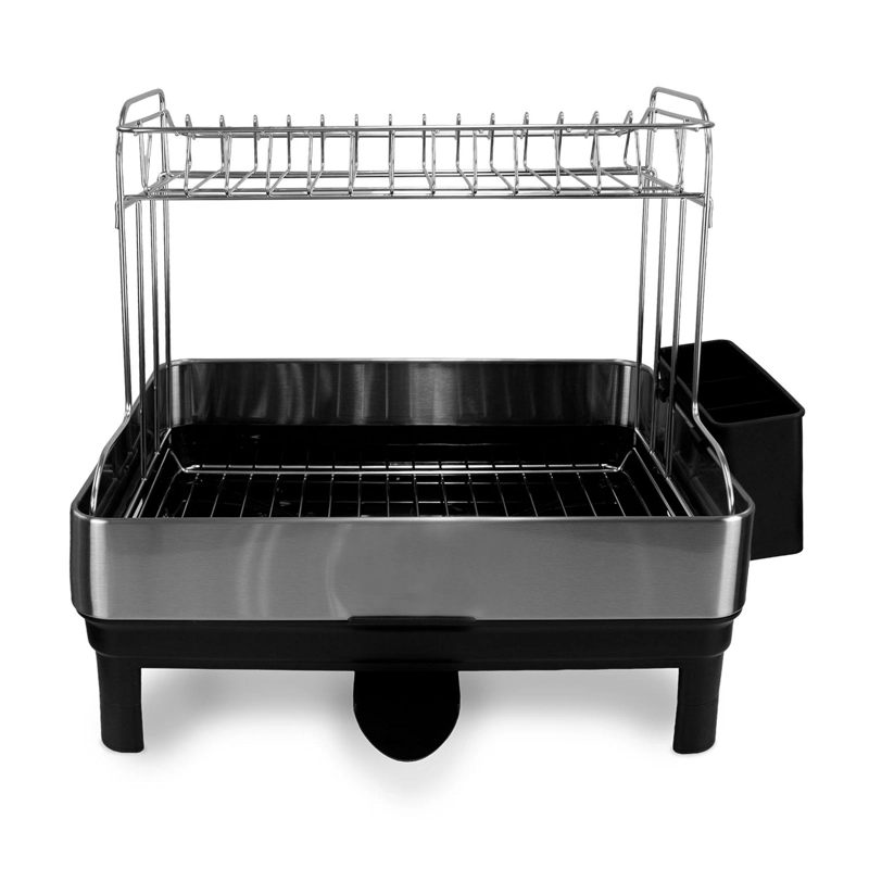 SECAPLATOS ESCURRIDOR DE LOZA ACERO INOXIDABLE 2 NIVELES COCINA NAUTICA HOME - 5