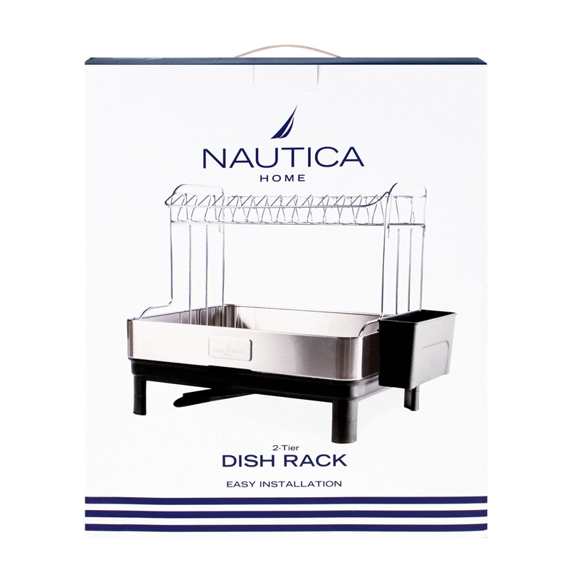 SECAPLATOS ESCURRIDOR DE LOZA ACERO INOXIDABLE 2 NIVELES COCINA NAUTICA HOME - 6