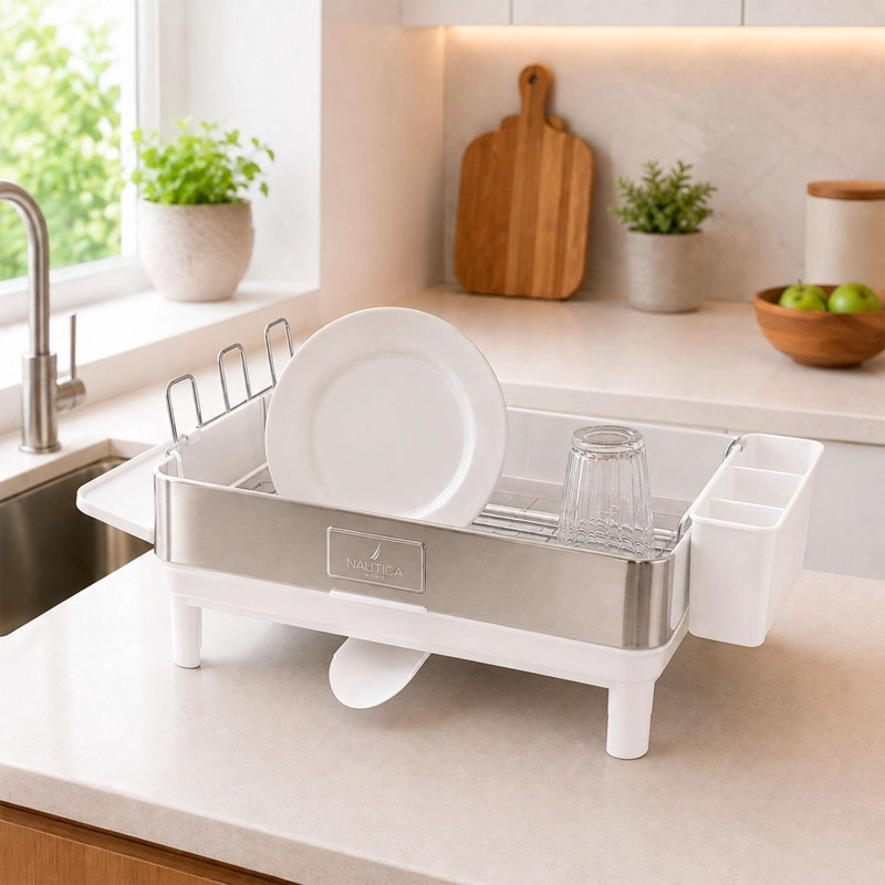 SECAPLATOS ESCURRIDOR DE LOZA ACERO INOXIDABLE COCINA NAUTICA HOME - 1